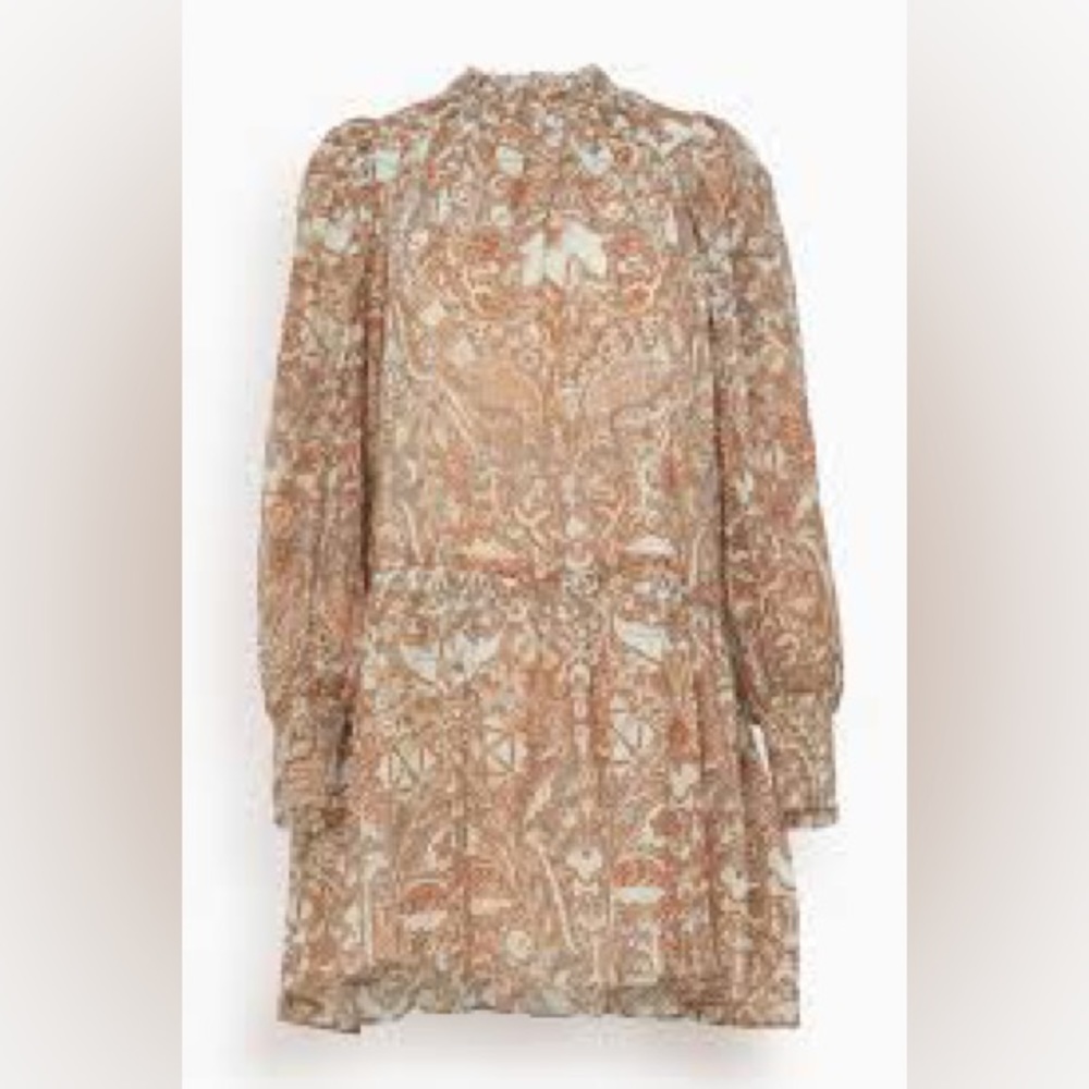 Ulla Johnson Maja long sleeved chiffon mini dress EUC size 4
